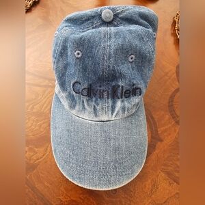 Vintage Calvin Klein Denim Adjustable Baseball Cap.